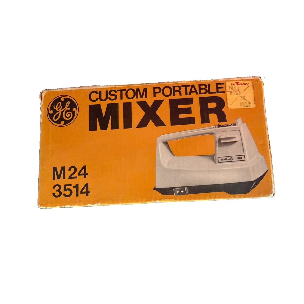 Original Box 1976 GE General Electric M24 3514 Custom Portable Mixer UsedTested
